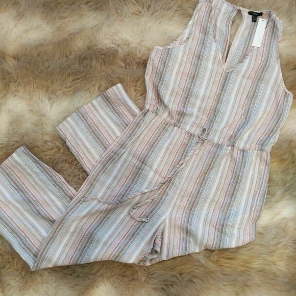 Anthropologie Pants - Drew Brown/Black/Orange/White Linen Jumper